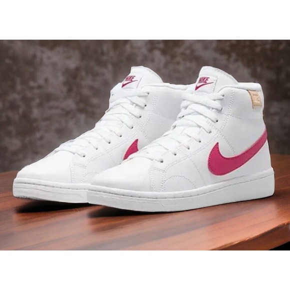 Nike Court Royale 2 Mid CT1725 White Pink Workout Shoes Womens 8.5 NEW In Box - Picture 6 of 12